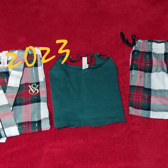 Victoria secret 3 piece Flannel set fit size M/L NWT - Picture 4 of 12